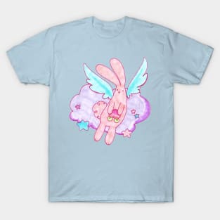 Peach Fruit Angel Bunny T-Shirt